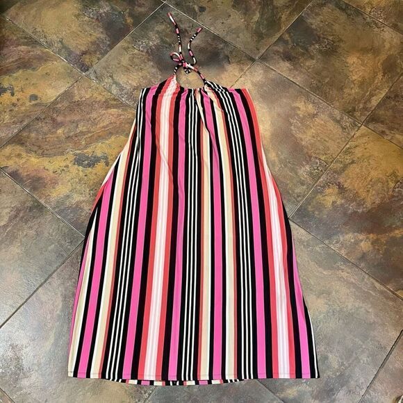 Lane Bryant Multicolored Halter Neck Swing Maxi Dress 18/20 - Picture 5 of 14